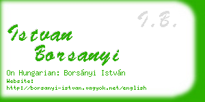 istvan borsanyi business card